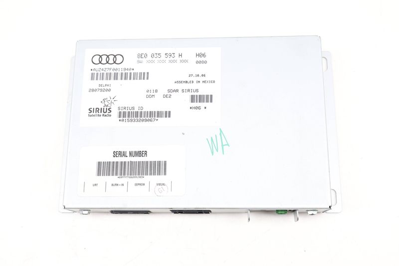 Sirius Satellite Radio Control Module 8E0035593H — Used (SKU 619630)