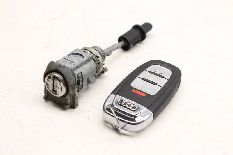 Lock Switch / Cylinder Set w/ Key 4G0898374AB — Used (SKU 444256)