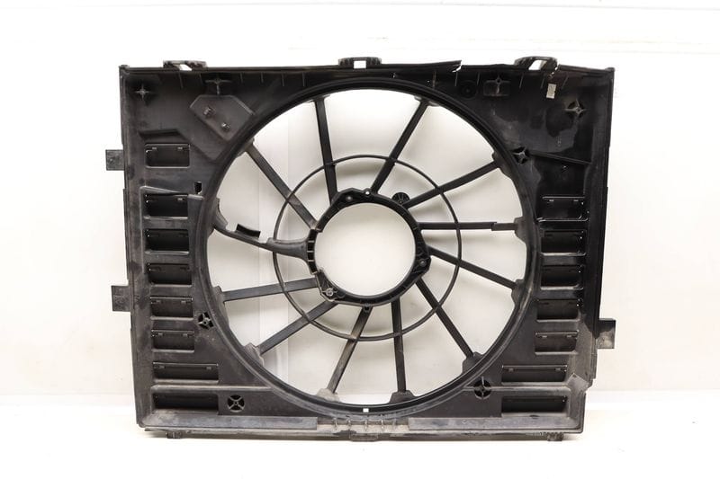 Radiator Electric Cooling Fan Housing / Cowl 7P0121207A — Used (SKU 527651)