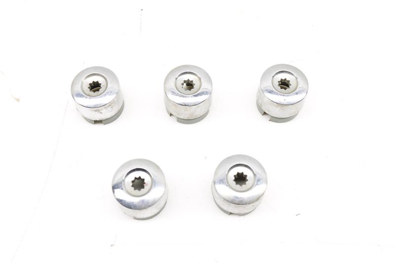 Lug Nut Bolt Cover / Cap Set (5) 7H0601173 — Used (SKU 339734)