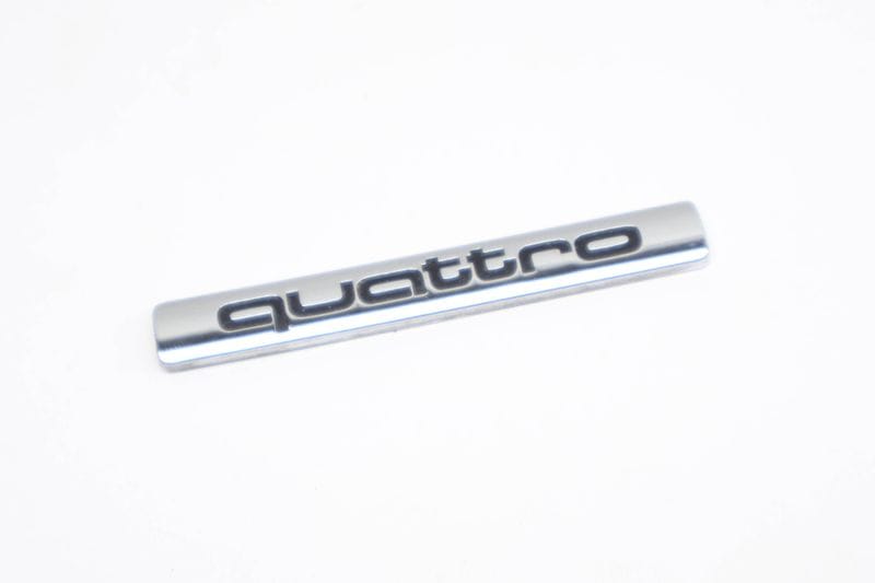 Trunk Emblem / Badge (QUATTRO) 4H0853737 — Used (SKU 609187)