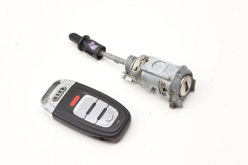 Lock Switch / Cylinder Set w/ Key 8T0898374BE — Used (SKU 596362)