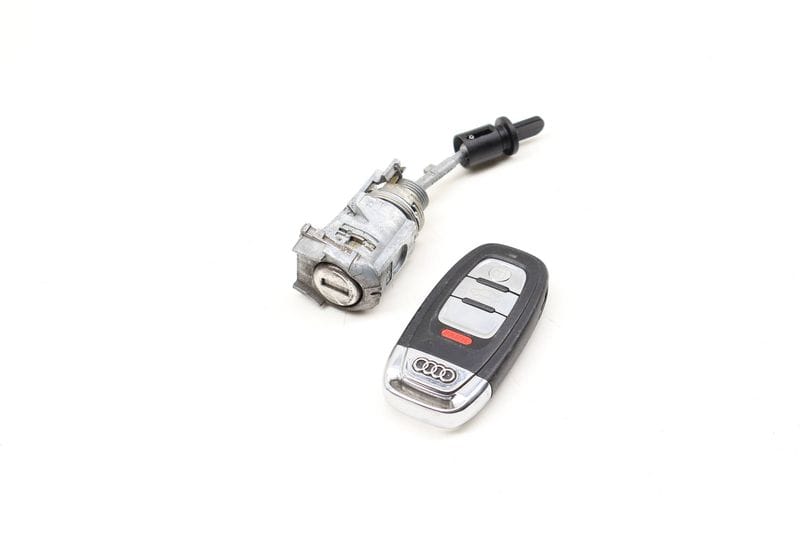 Lock Switch / Cylinder Set w/ Key 8T0898374BE — Used (SKU 615560)