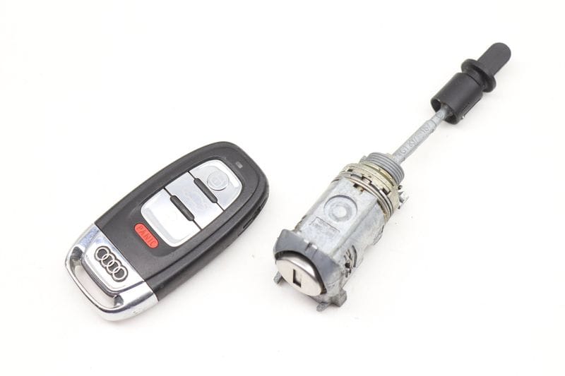 Lock Switch / Cylinder Set w/ Key 4G0898374N — Used (SKU 589663)