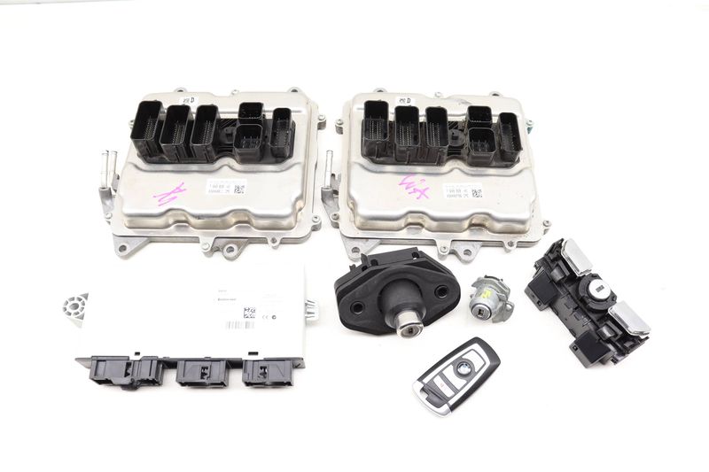 ECU DME / CAS4 Theft Locking Module / Lock Cylinder w/ Key 12147649828 — Used (SKU 475913)