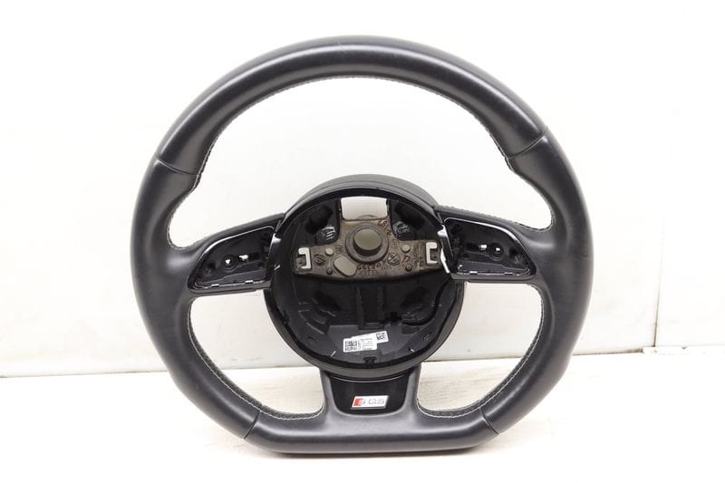 3-SPOKE Leather Sport Steering Wheel (FLAT BOTTOM) 8R0419091AG — Used (SKU 506579)
