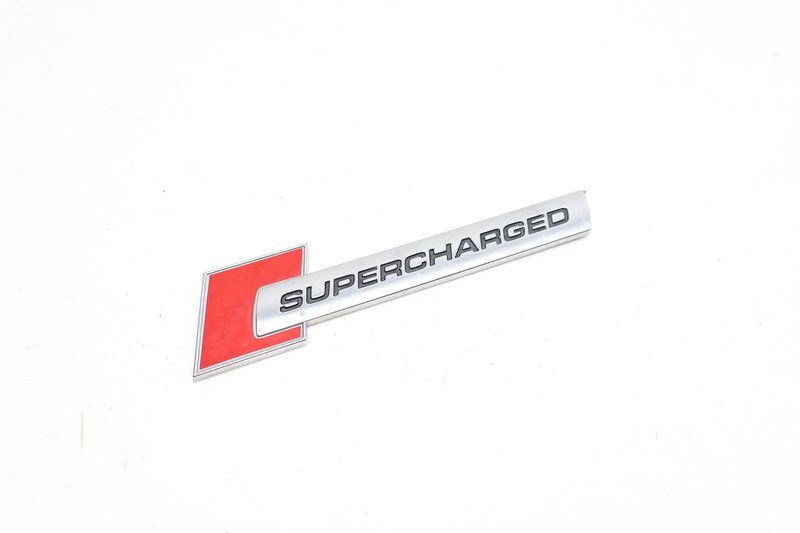 Fender Emblem / Badge (SUPERCHARGED) 4F0853601A — Used (SKU 720597)