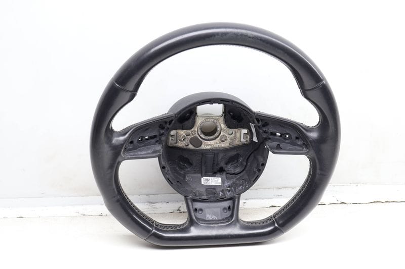 3-SPOKE Leather Sport Steering Wheel (FLAT BOTTOM) 8R0419091AG — Used (SKU 613691)
