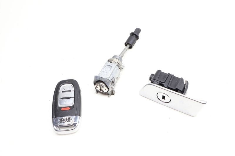 Lock Switch / Cylinder Set w/ Key 4G0898374AB — Used (SKU 638117)