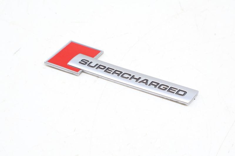 Fender Emblem / Badge (SUPERCHARGED) 4F0853601A — Used (SKU 695184)