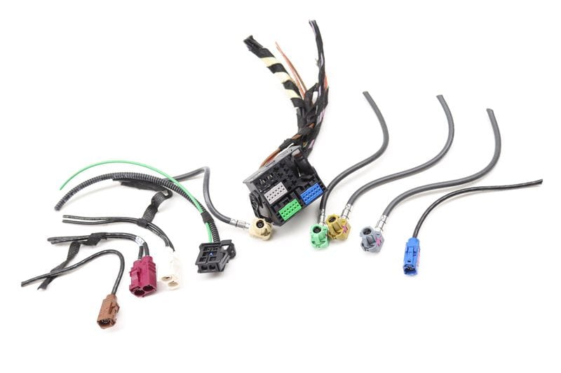MMI / Multimedia Control Unit Wiring Connector / Pigtail Set — Used (SKU 574335)