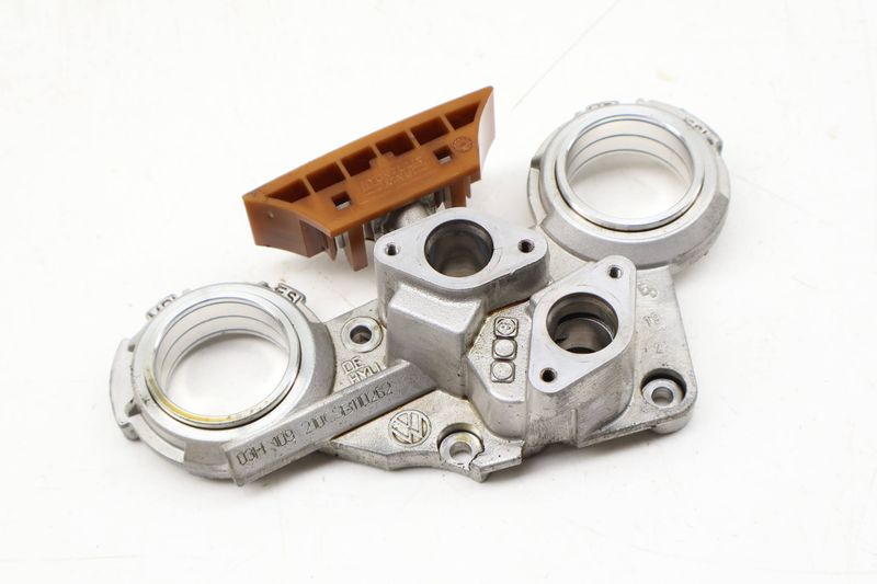 Camshaft Adjuster Housing / Timing Case 03H109210C — Used (SKU 686965)