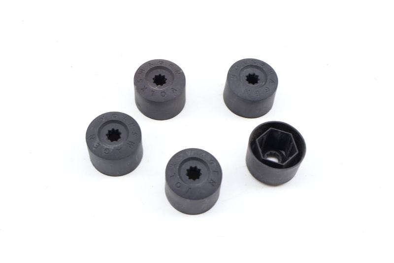 Lug Nut / Bolt Cover / Cap Set (5) 1K0601173 — Used (SKU 691659)