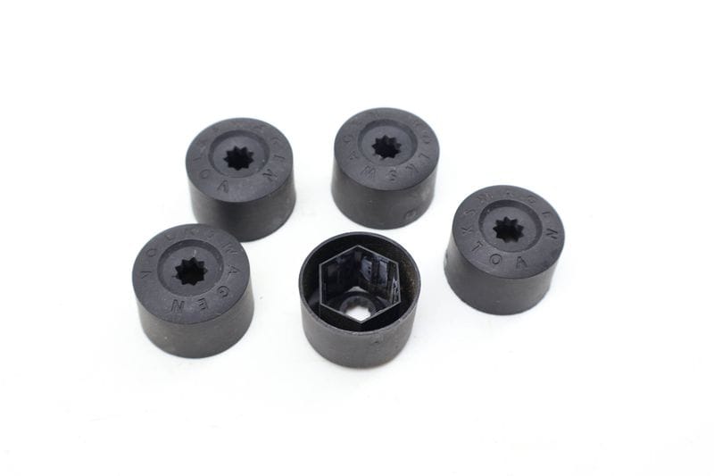 Lug Nut / Bolt Cover / Cap Set (5) 1K0601173 — Used (SKU 703096)