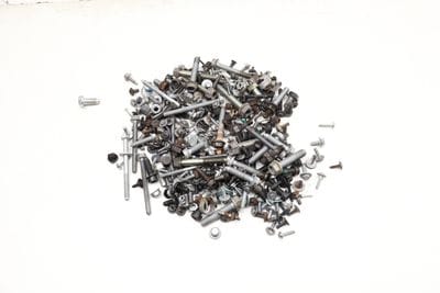 ASSORTED MIXED BOLTS, NUTS, SCREWS, WASHERS, ETC