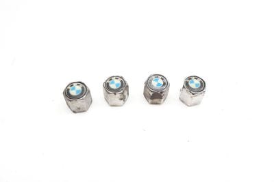 BMW Logo Wheel Tire Valve Stem Cap Set (4) 36122447401