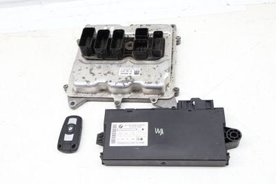 ECU DME / CAS3 Theft Locking Module / Lock Cylinder w/ Key 12148631728