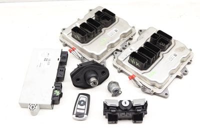 ECU DME / CAS4 Theft Locking Module / Lock Cylinder w/ Key 12148617520