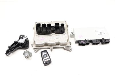 ECU DME / CAS4 Theft Locking Module / Lock Cylinder w/ Key 12148631689